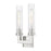 Z-Lite Beau 2 Light 17" Wall Sconce, Brushed Nickel/Clear Ribbed - 740-2S-BN