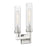 Z-Lite Beau 2 Light 17" Wall Sconce, Brushed Nickel/Clear Ribbed