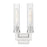 Z-Lite Beau 2 Light 17" Wall Sconce, Brushed Nickel/Clear Ribbed