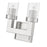 Z-Lite Beau 2 Light 17" Wall Sconce, Brushed Nickel/Clear Ribbed