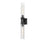 Z-Lite Beau 2 Light 27" Wall Sconce, Matte Black/Clear Ribbed