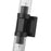 Z-Lite Beau 2 Light 27" Wall Sconce, Matte Black/Clear Ribbed