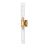 Z-Lite Beau 2 Light 27" Wall Sconce, Rubbed Brass/Clear Ribbed - 740-2W-RB