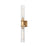 Z-Lite Beau 2 Light 27" Wall Sconce, Rubbed Brass/Clear Ribbed
