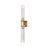 Z-Lite Beau 2 Light 27" Wall Sconce, Rubbed Brass/Clear Ribbed