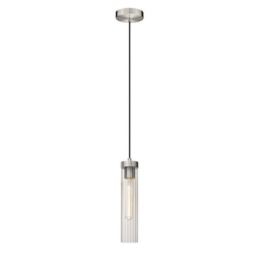 Z-Lite Beau 1 Light Pendant, Brushed Nickel/Clear - 740P-BN