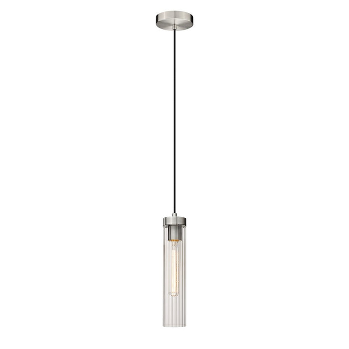 Z-Lite Beau 1 Light Pendant, Brushed Nickel/Clear - 740P-BN