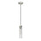 Z-Lite Beau 1 Light Pendant, Brushed Nickel/Clear