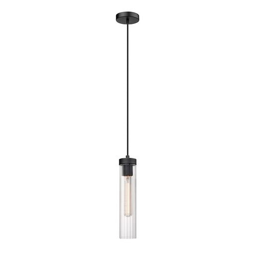 Z-Lite Beau 1 Light Pendant, Matte Black/Clear - 740P-MB