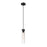 Z-Lite Beau 1 Light Pendant, Matte Black/Clear