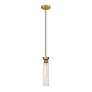 Z-Lite Beau 1 Light Pendant, Rubbed Brass/Clear - 740P-RB
