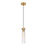 Z-Lite Beau 1 Light Pendant, Rubbed Brass/Clear