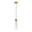 Z-Lite Beau 1 Light Pendant, Rubbed Brass/Clear