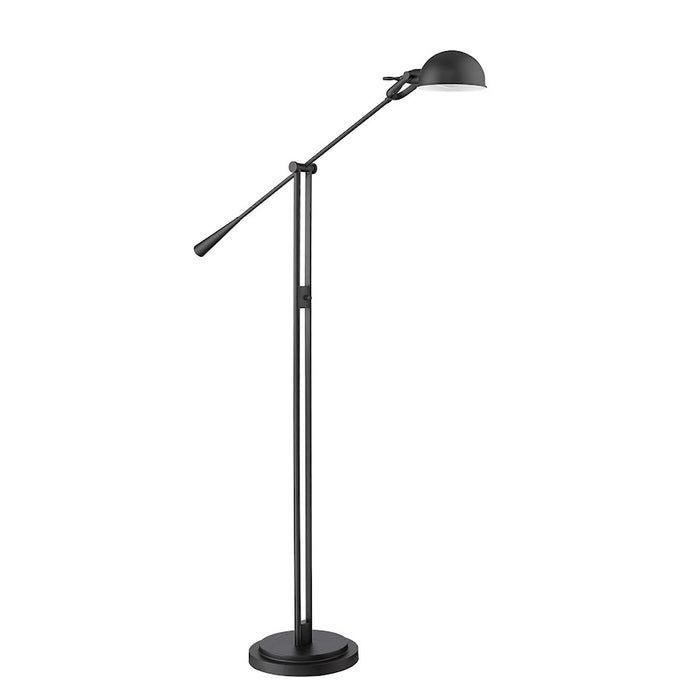 Z-Lite Grammercy Park 1 Light Floor Lamp, Matte Black