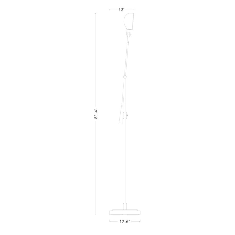 Z-Lite Grammercy Park 1 Light Floor Lamp, Polished Nickel
