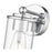 Z-Lite Thayer 1 Light Vanity, Chrome/Clear