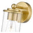 Z-Lite Thayer 1 Light Vanity, Luxe Gold/Clear