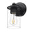 Z-Lite Thayer 1 Light Vanity, Matte Black/Clear