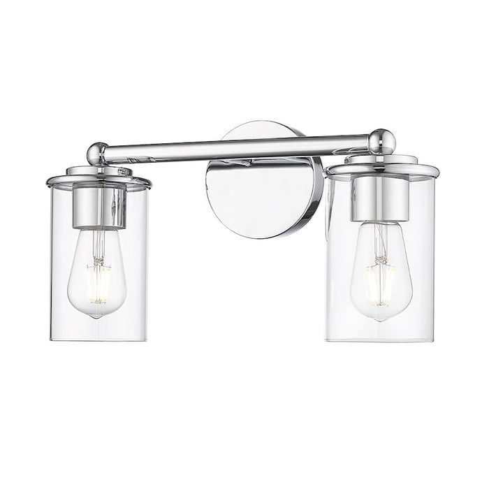 Z-Lite Thayer 2 Light Vanity, Chrome/Clear - 742-2V-CH