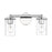 Z-Lite Thayer 2 Light Vanity, Chrome/Clear