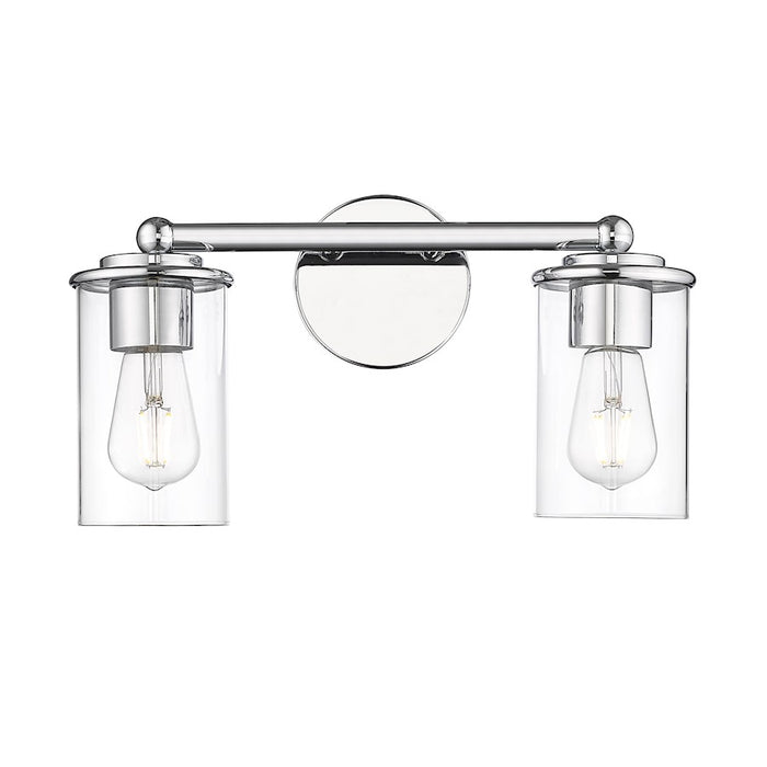 Z-Lite Thayer 2 Light Vanity, Chrome/Clear