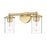 Z-Lite Thayer 2 Light Vanity, Luxe Gold/Clear - 742-2V-LG