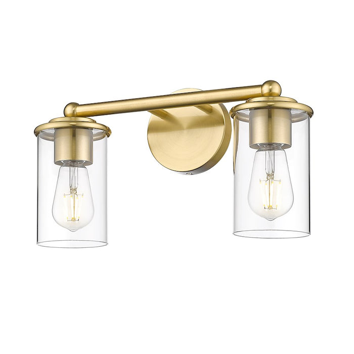 Z-Lite Thayer 2 Light Vanity, Luxe Gold/Clear