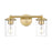 Z-Lite Thayer 2 Light Vanity, Luxe Gold/Clear