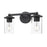 Z-Lite Thayer 2 Light Vanity, Matte Black/Clear - 742-2V-MB