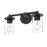 Z-Lite Thayer 2 Light Vanity, Matte Black/Clear