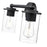 Z-Lite Thayer 2 Light Vanity, Matte Black/Clear