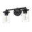 Z-Lite Thayer 2 Light Vanity, Matte Black/Clear