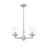 Z-Lite Thayer 3 Light Chandelier, Brushed Nickel/Clear