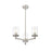 Z-Lite Thayer 3 Light Chandelier, Brushed Nickel/Clear