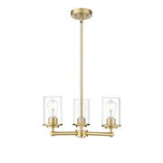 Z-Lite Thayer 3 Light Chandelier, Luxe Gold/Clear - 742-3LG