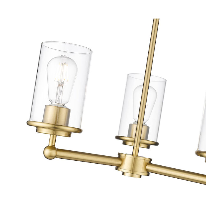 Z-Lite Thayer 3 Light Chandelier, Luxe Gold/Clear