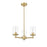 Z-Lite Thayer 3 Light Chandelier, Luxe Gold/Clear