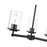 Z-Lite Thayer 3 Light Chandelier, Matte Black/Clear