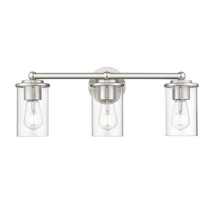 Z-Lite Thayer 3 Light Vanity, Brushed Nickel/Clear