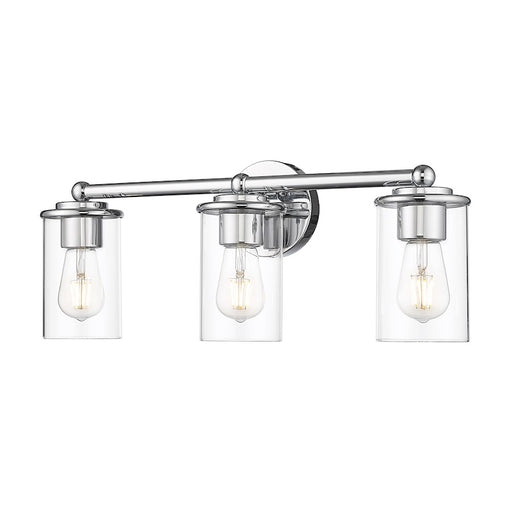 Z-Lite Thayer 3 Light Vanity, Chrome/Clear - 742-3V-CH