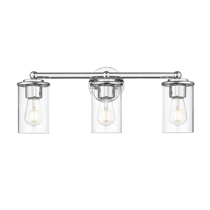 Z-Lite Thayer 3 Light Vanity, Chrome/Clear