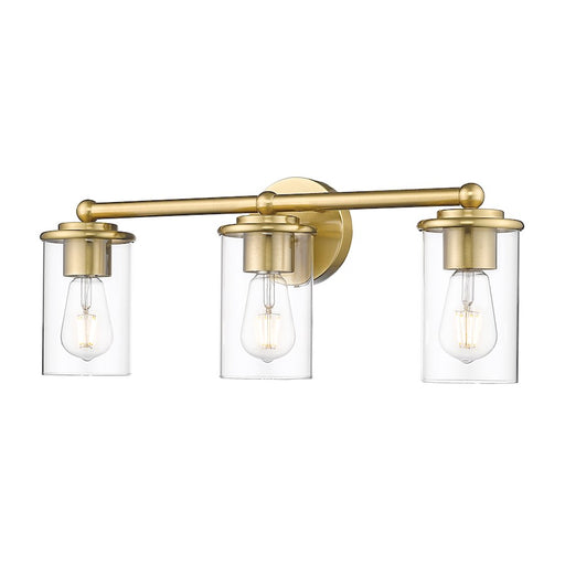 Z-Lite Thayer 3 Light Vanity, Luxe Gold/Clear - 742-3V-LG