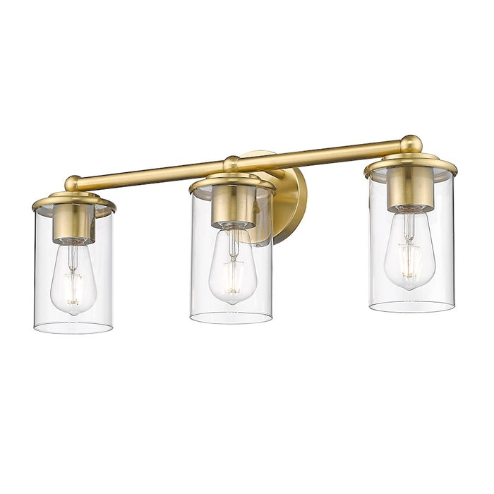 Z-Lite Thayer 3 Light Vanity, Luxe Gold/Clear