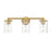 Z-Lite Thayer 3 Light Vanity, Luxe Gold/Clear