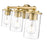 Z-Lite Thayer 3 Light Vanity, Luxe Gold/Clear