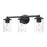 Z-Lite Thayer 3 Light Vanity, Matte Black/Clear