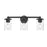 Z-Lite Thayer 3 Light Vanity, Matte Black/Clear