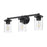 Z-Lite Thayer 3 Light Vanity, Matte Black/Clear