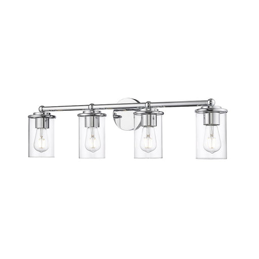 Z-Lite Thayer 4 Light Vanity, Chrome/Clear - 742-4V-CH