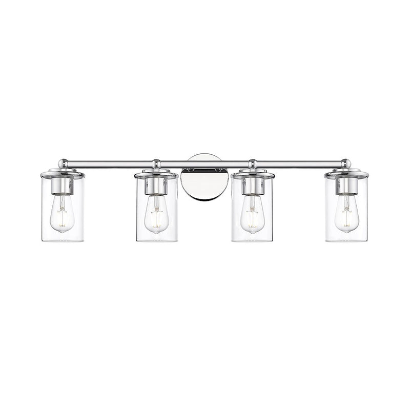 Z-Lite Thayer 4 Light Vanity, Chrome/Clear